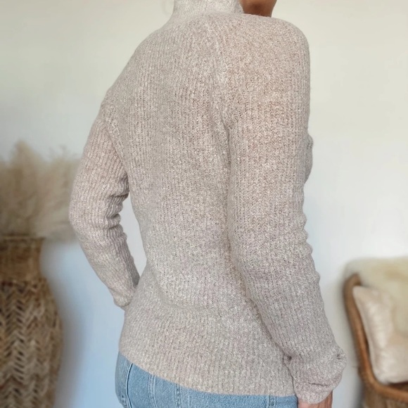 Beige Knit Cut Out Sweater - New - Picture 3 of 5